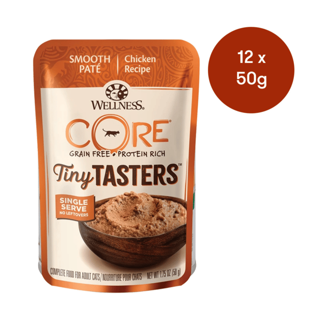 Wellness Core Tiny Tasters Chicken Pate Wet Cat Food - 50g X 12