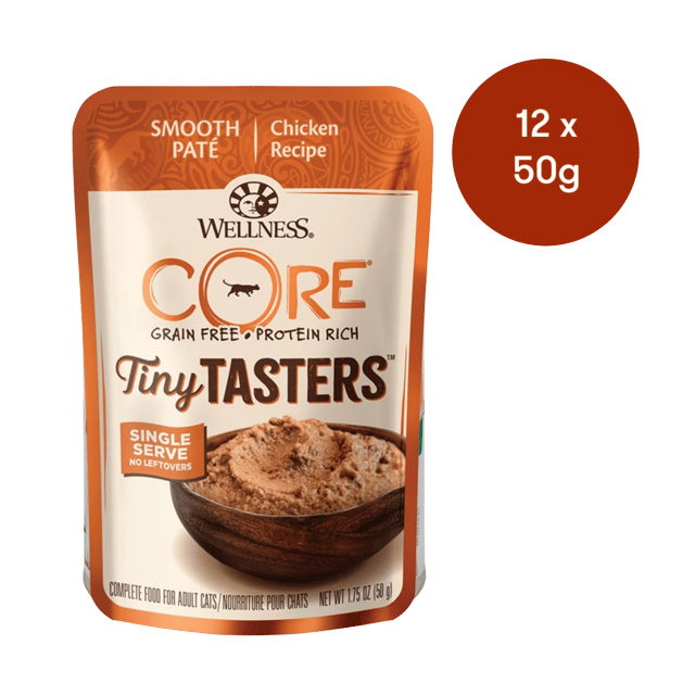 Wellness Core Tiny Tasters Chicken Pate Wet Cat Food - 50g X 12