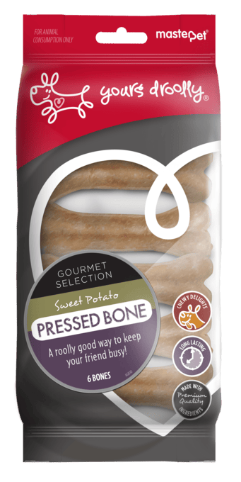 Yours Droolly Sweet Potato Pressbone Dog Treats - 6 Pack