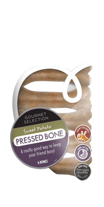 Yours Droolly Sweet Potato Pressbone Dog Treats - 6 Pack