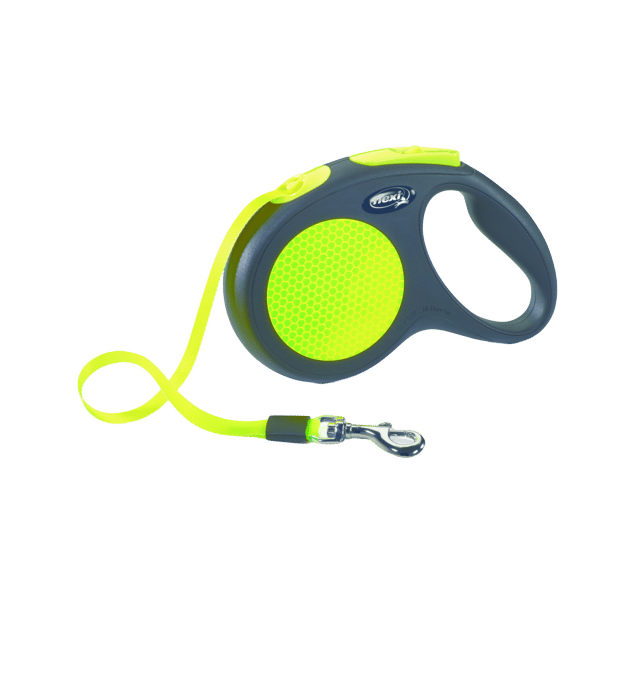 Flexi New Neon Retractable Tape Dog Lead - Yellow, Medium