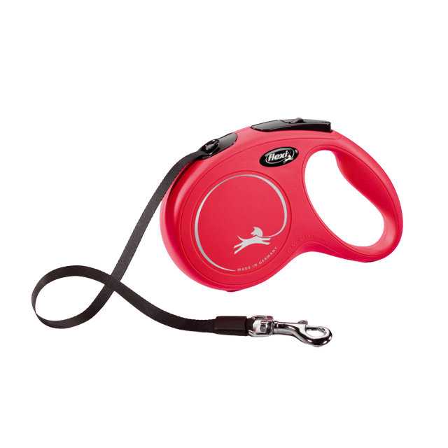 Flexi New Classic Tape Retractable Dog Lead - Red, Medium