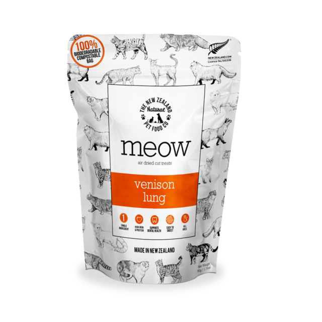 The NZ Natural PET Food Co Meow-Purr Venison Lung Cat Treats