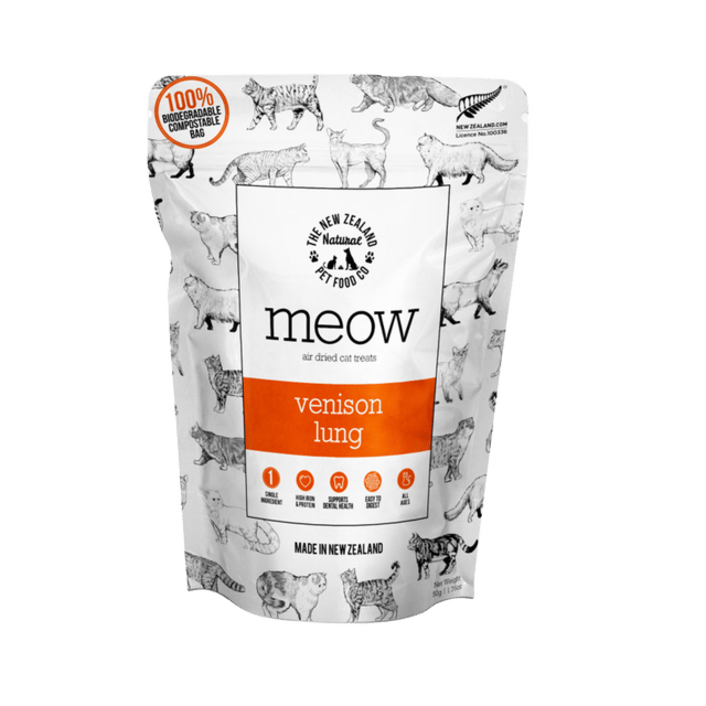 The NZ Natural PET Food Co Meow-Purr Venison Lung Cat Treats