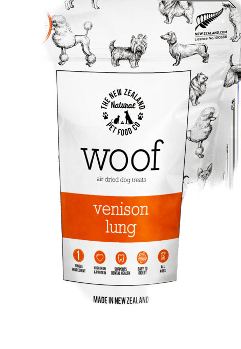 The NZ Natural PET Food Co Woof Venison Lung Dog Treats