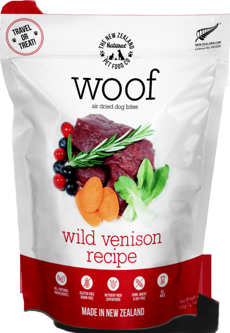 The NZ Natural PET Food Co Woof Wild Venison Air Dried Dog Food