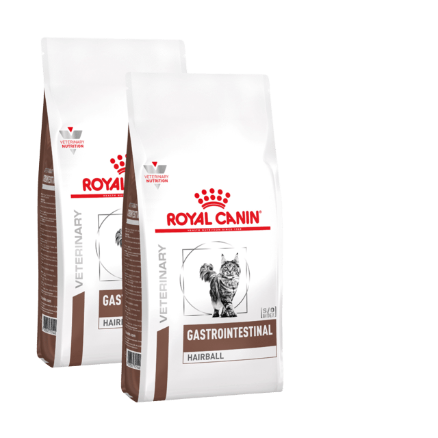 Royal Canin Vet Gastrointestinal Hairball Dry Cat Food - 4kg (2 X 2kg Bags)