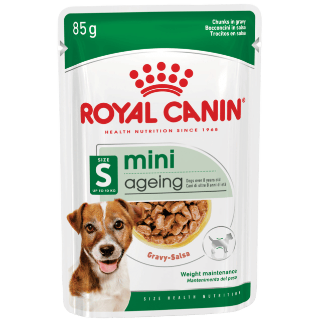 Royal Canin Mini Ageing 8+ Chunks In Gravy Pouch Senior Wet Dog Food - 85g X 12