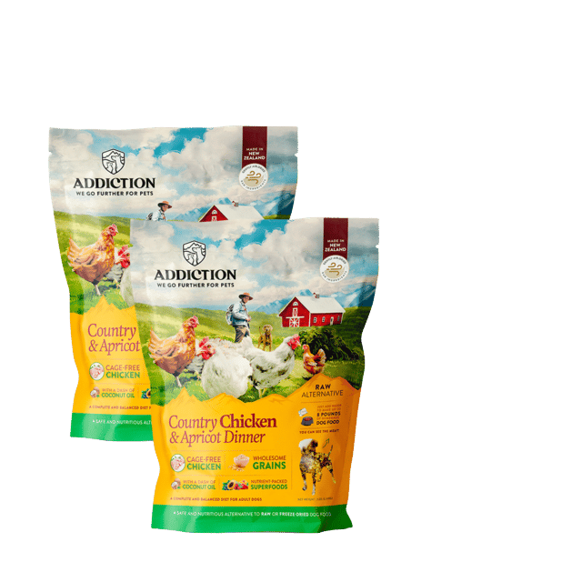Addiction Grain-Free Country Chicken & Apricot Dinner Air Dried Dog Food - 1.8kg (2 X 900g Bags)