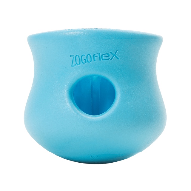 West Paw Zogoflex Toppl Dog Toy - Large, Aqua Blue