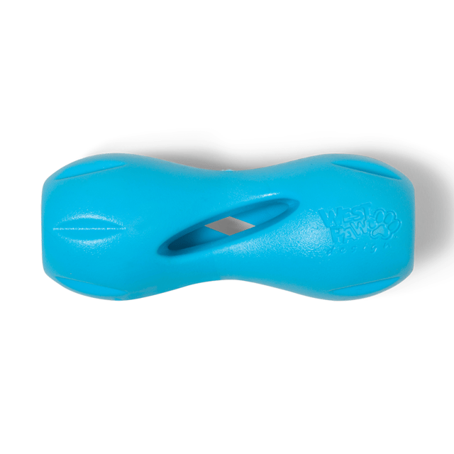West Paw Zogoflex Qwizl Dog Toy - Small, Aqua Blue