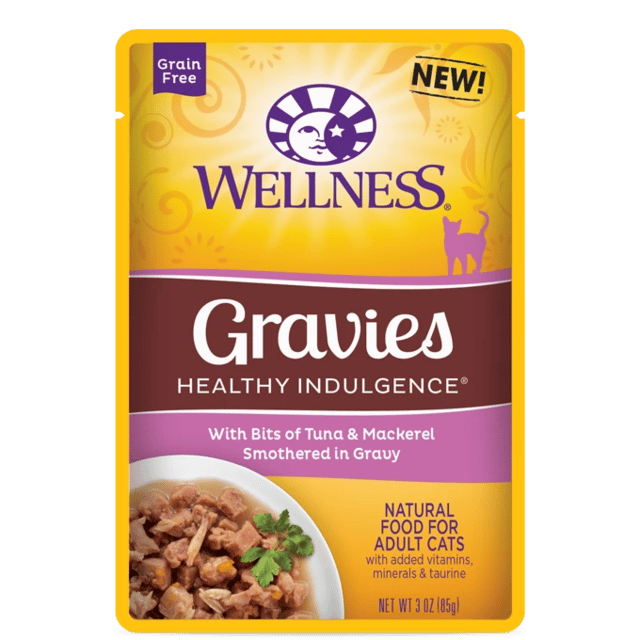Wellness Gravies Tuna & Mackerel Adult Wet Cat Food - 85g X 12