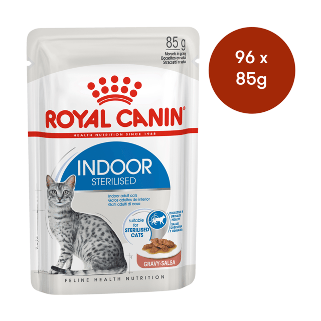 Royal Canin Indoor Gravy Wet Cat Food - 85Gx96