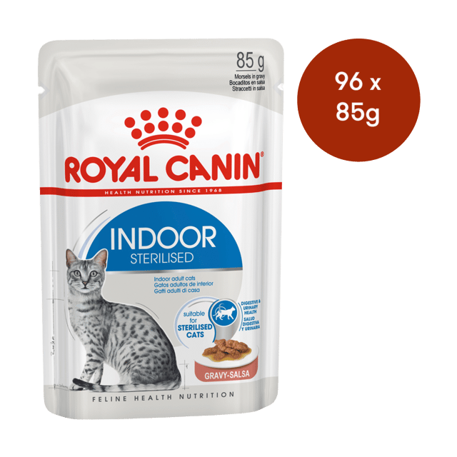 Royal Canin Indoor Gravy Wet Cat Food - 85Gx96