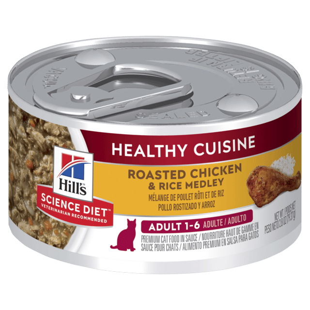 Hill's Science Diet Adult Healthy Cuisine Chicken & Rice Medley Wet Cat Food - 79g X 48