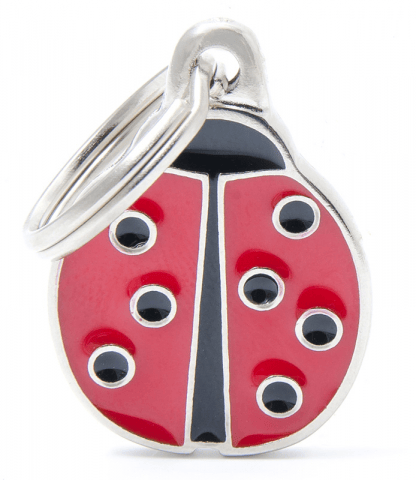 My Family Assorted Cat And Dog Charm Tags - Ladybug, Large