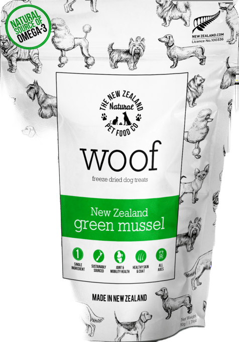 The NZ Natural PET Food Co Woof Green Lipped Mussel Dog Treats