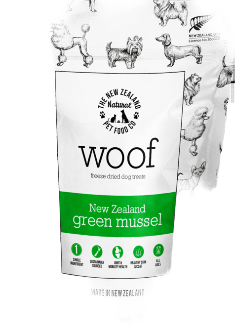 The NZ Natural PET Food Co Woof Green Lipped Mussel Dog Treats - 100g (2x 50g Bags)