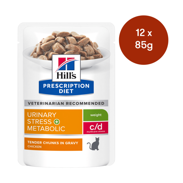 Hill's Prescription Diet C/D Urinary Stress + Metabolic Wet Cat Food - 85g X 12