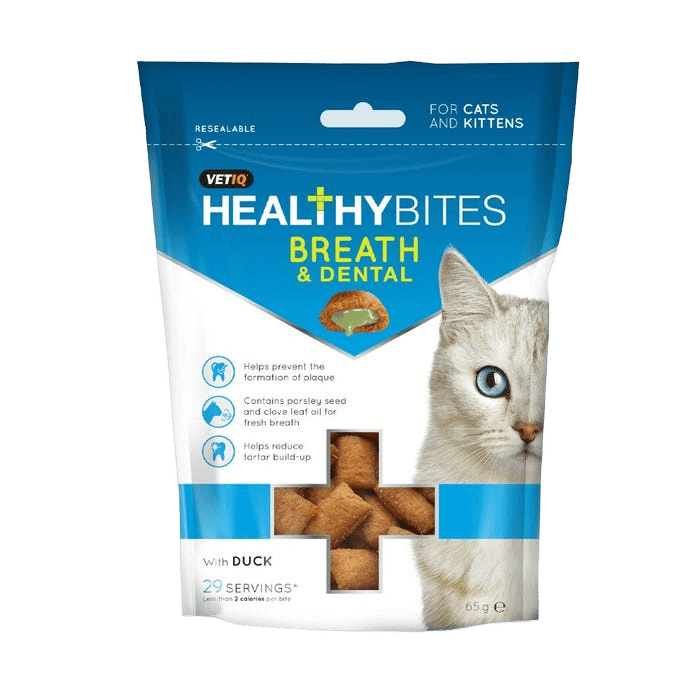 M&C Vetiq Healthy Bites Breath & Dental Indoor Cat Treats