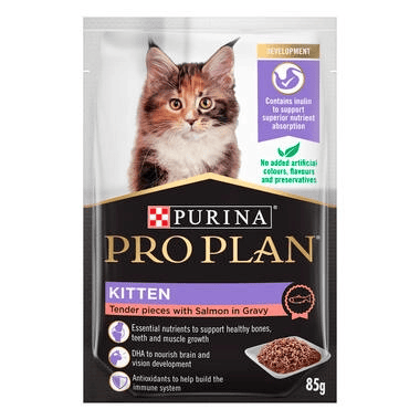 Pro Plan Kitten Salmon In Gravy Wet Cat Food - 85g X 36
