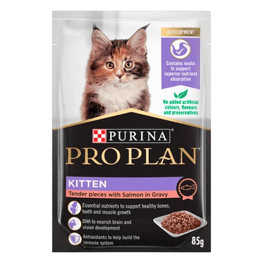 Pro Plan Kitten Salmon In Gravy Wet Cat Food - 85g X 36