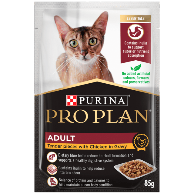 Pro Plan Adult Chicken In Gravy Wet Cat Food - 85g X 36