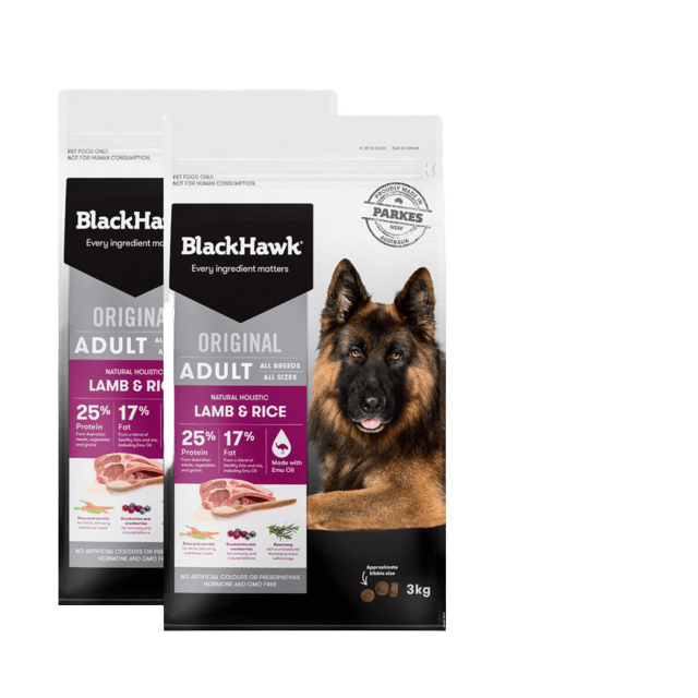 Black Hawk Original Adult Lamb & Rice Dry Dog Food - 6kg (2 X 3kg Bags)