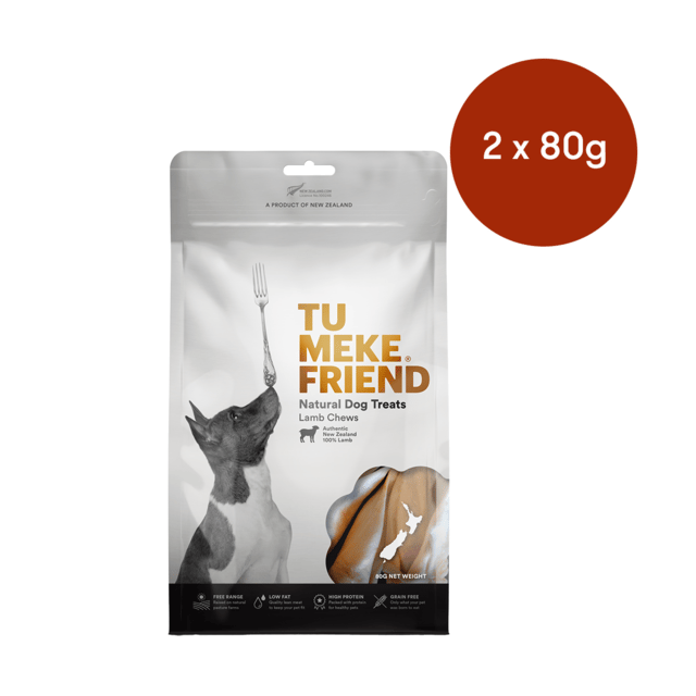 Tu Meke Friend Lamb Chews Dog Treats - 160g (2 X 80g Bags)