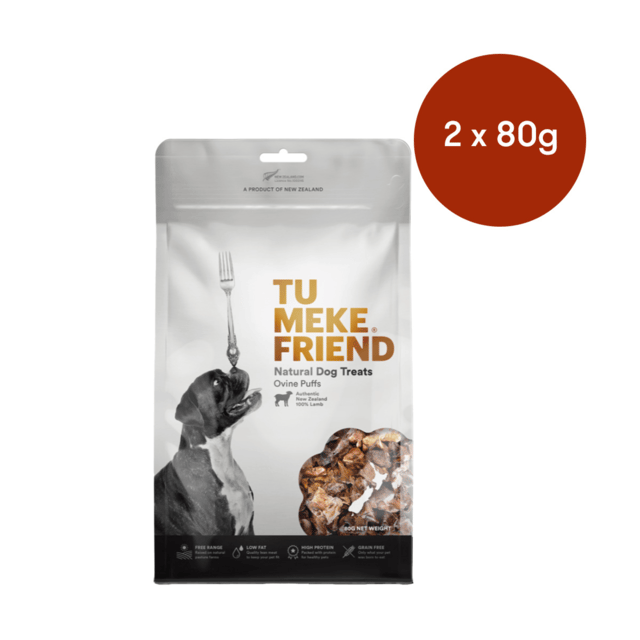 Tu Meke Friend Ovine Puffs Dog Treats - 160g (2 X80g Bags)