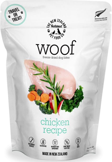 The NZ Natural PET Food Co Woof Chicken Freeze Dried Dog Food