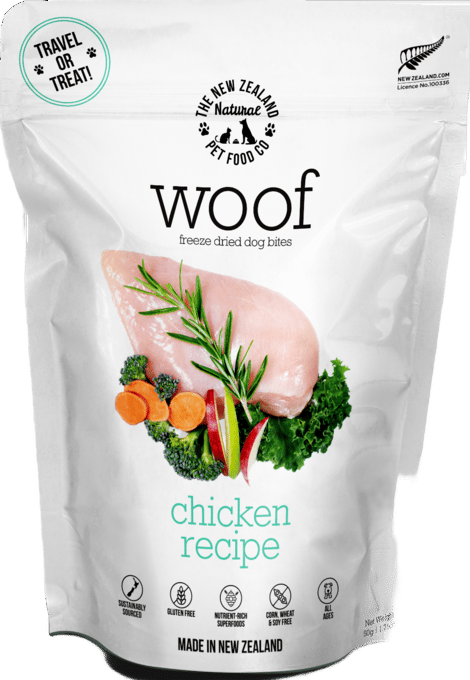 The NZ Natural PET Food Co Woof Chicken Freeze Dried Dog Food