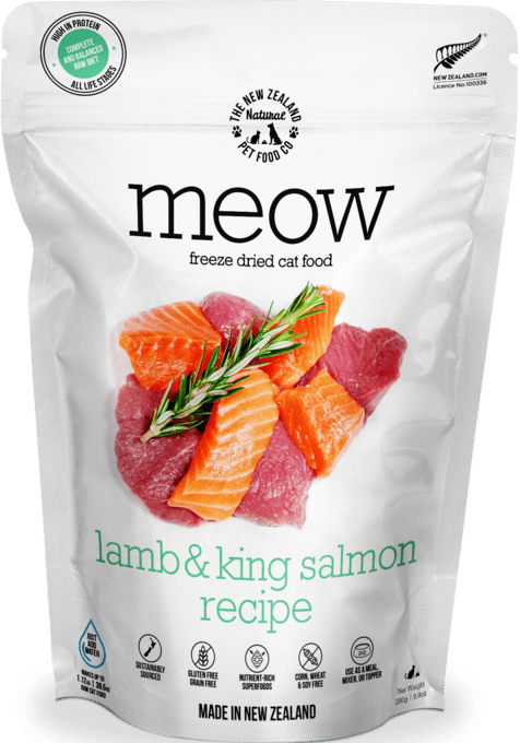 The NZ Natural PET Food Co Meow-Purr Lamb & King Salmon Freeze Dried Cat Food