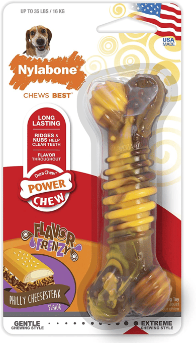 Nylabone Power Chew Philly Cheesesteak Dog Chew Toy - Medium