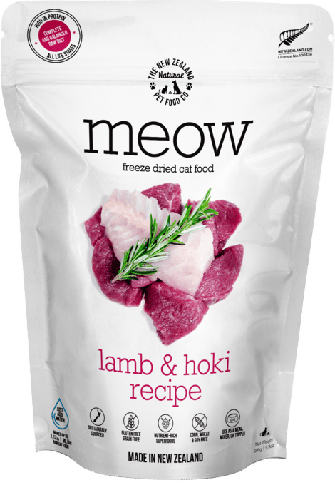 The NZ Natural PET Food Co Meow-Purr Lamb & Hoki Freeze Dried Cat Food