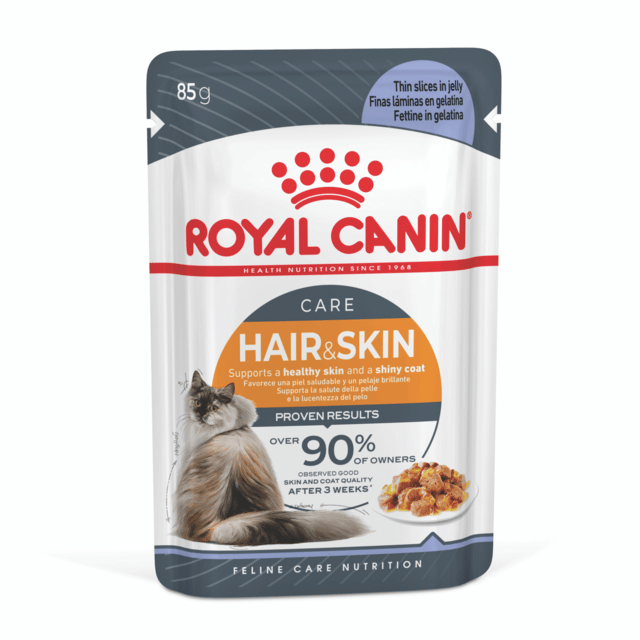 Royal Canin Hair & Skin Jelly Adult Wet Cat Food - 85g X 36