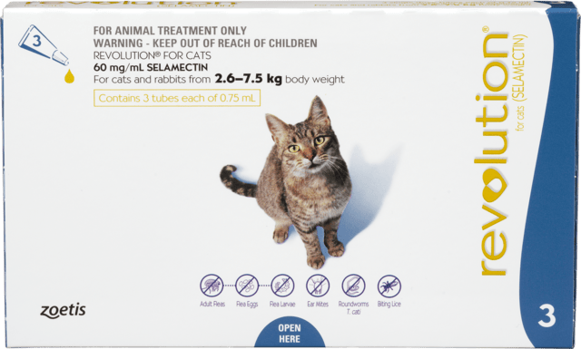 Revolution Spot-On Flea Treatment For Cats - 6 Pack