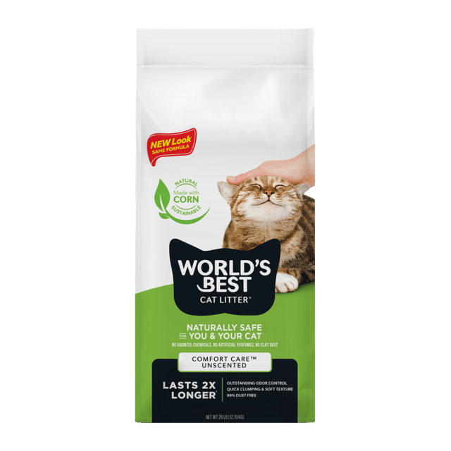 World's Best Cat Litter Comfort Care Unscented Clumping Formula