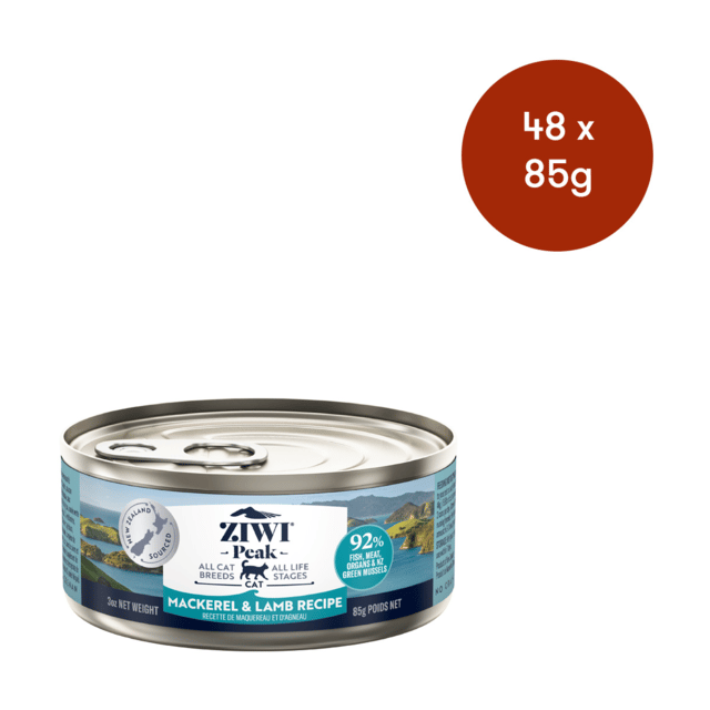 Ziwi Peak Mackerel & Lamb Wet Cat Food - 85g X 48