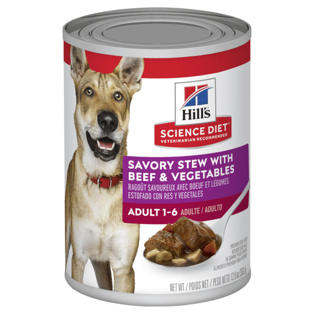 Hill's Science Diet Adult Savory Stew Beef & Vegetables Canned Wet Dog Food