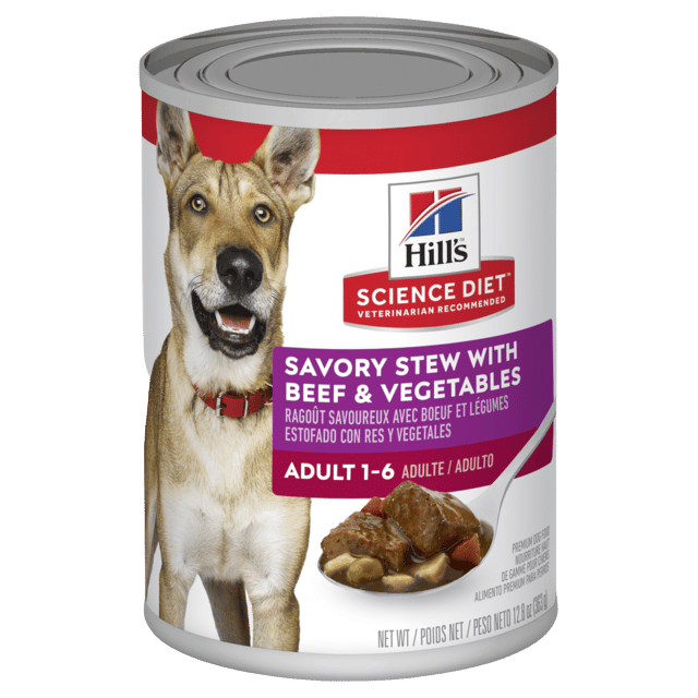 Hill's Science Diet Adult Savory Stew Beef & Vegetables Canned Wet Dog Food