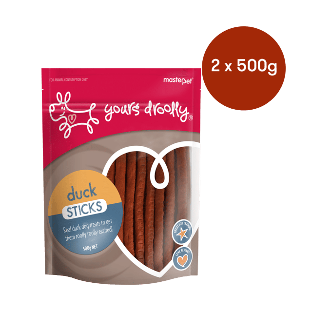 Yours Droolly Duck Sticks Dog Treats - 1kg (2 X 500g Bags)