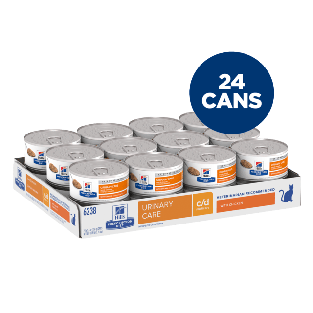 Hill's Prescription Diet C/D Multicare Urinary Care Chicken Wet Cat Food - 156g X 24