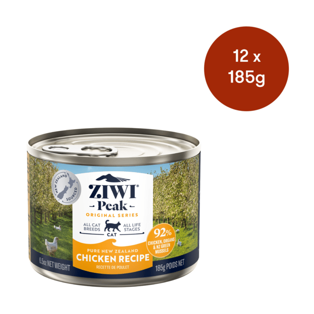 Ziwi Peak Chicken Wet Cat Food - 185g X 12