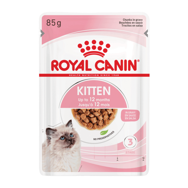 Royal Canin Instinctive Chunks In Gravy Kitten Wet Cat Food - 85g X 12 (Pack)