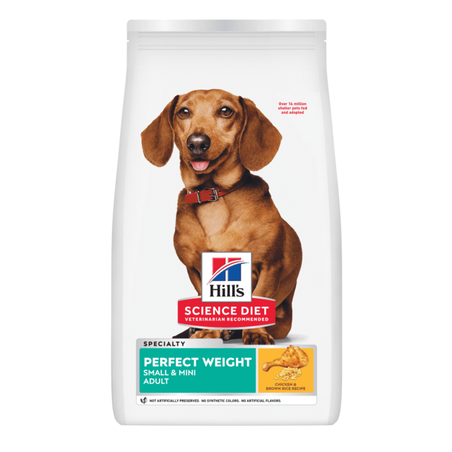 Hill's Science Diet Adult Perfect Weight Small & Mini Dry Dog Food - 3.6kg (2 X 1.8kg Bags)