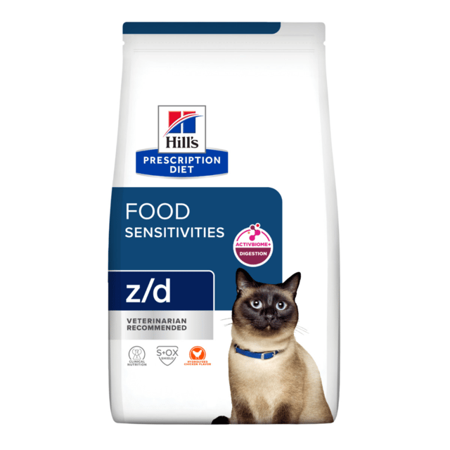 Hill's Prescription Diet Z/D Food Sensitivities Dry Cat Food - 3.6kg (2 X 1.8kg)