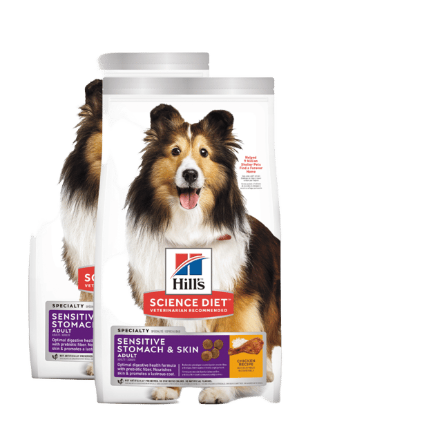 Hill's Science Diet Adult Sensitive Stomach & Skin Dry Dog Food - 3.6kg (2 X 1.8kg Bags)