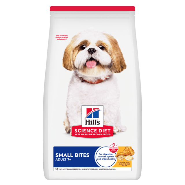 Hill's Science Diet Adult 7+ Small Bites Senior Dry Dog Food - 4kg (2 X 2kg Bags)
