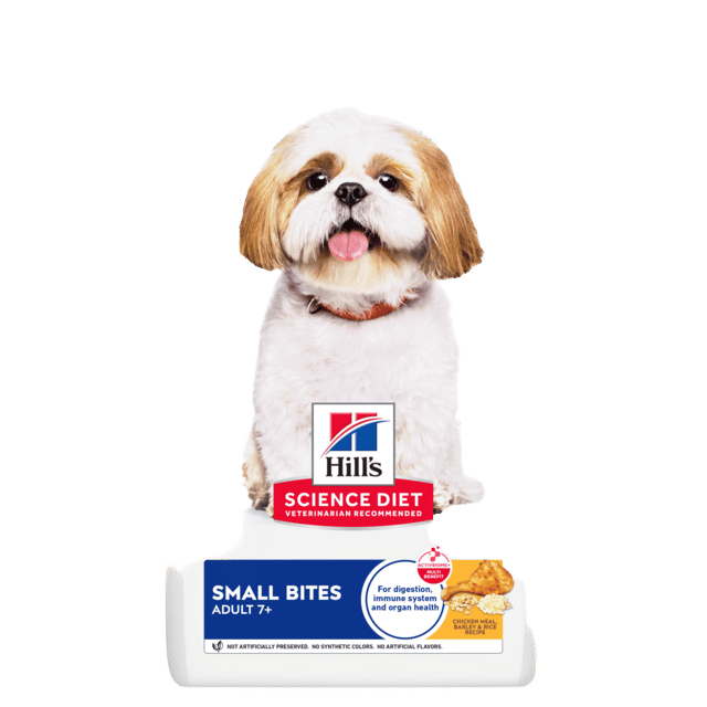 Hill's Science Diet Adult 7+ Small Bites Senior Dry Dog Food - 4kg (2 X 2kg Bags)